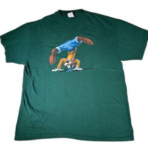 Disney Store T-Shirt Mens XL Green Goofy Headstand Upside Down VTG Single Stitch